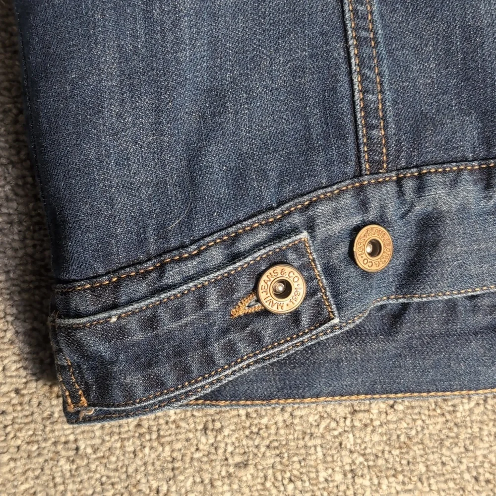 NWT Mavi Kaira Sherpa Lined Denim Trucker Jacket Size Small - Picture 8 of 13